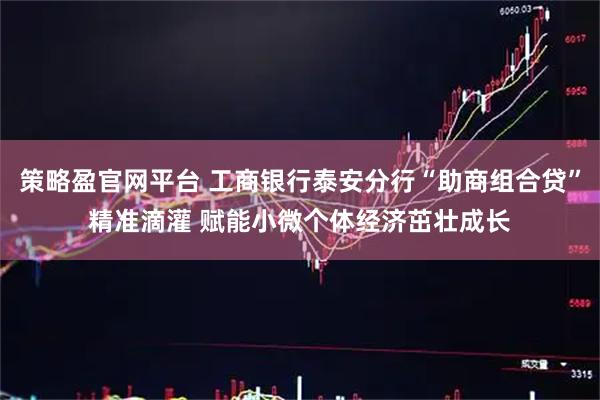 策略盈官网平台 工商银行泰安分行“助商组合贷”精准滴灌 赋能小微个体经济茁壮成长